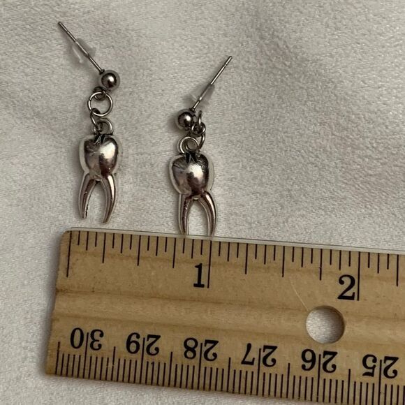 Dental Tooth Toothpaste Toothbrush Earrings - Picture 5 of 12